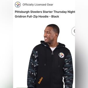 🏈NEW Starter Men XL Black Pittsburgh Steelers Thursday Night Gridiron Jacket NWT